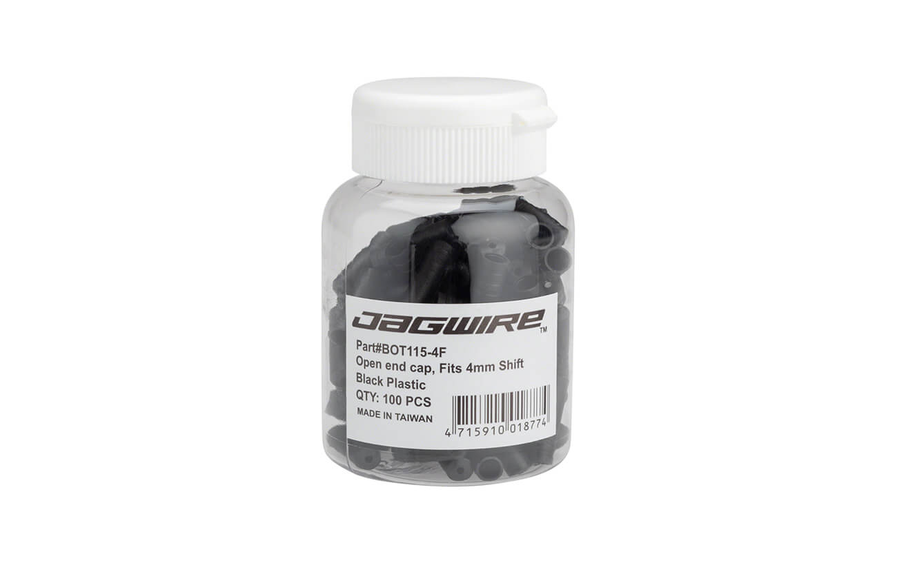 Jagwire 4mm Open Nylon End Caps Bottle of 100